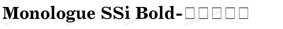 Monologue SSi Bold字体转换